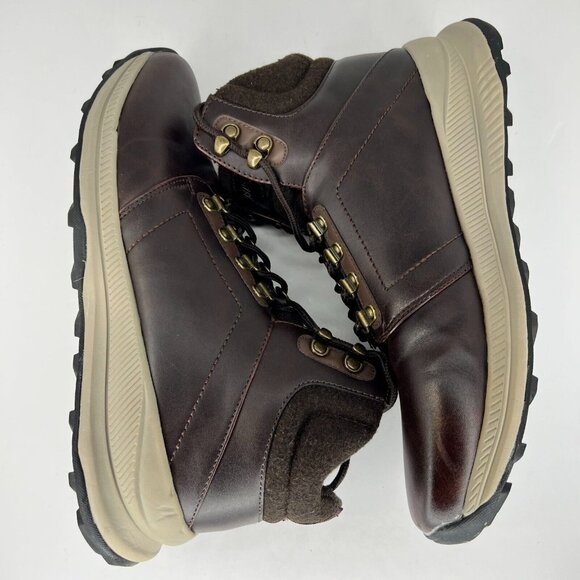 Khombu Mens 1323899 Nick Brown Leather Lace Up Ankle Size 9 M Hiking Boots - Picture 7 of 9